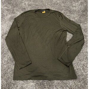 Ice Breaker Men’s Green Merino Wool Long Sleeve Top XL EUC